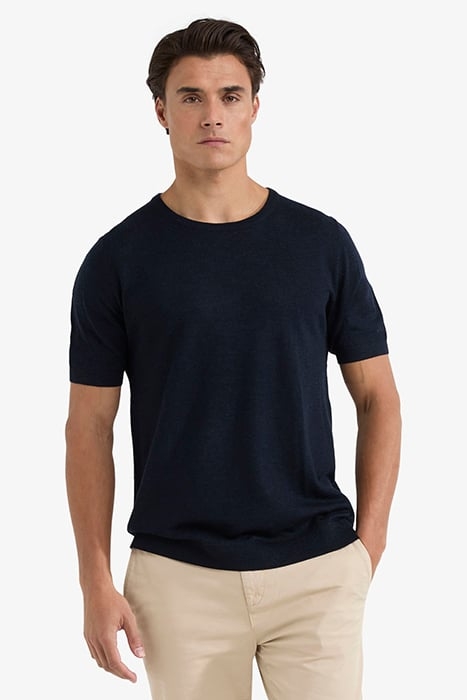 FINE MERINO T-SHIRT NAVY 1