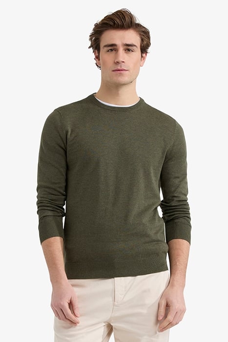 C-NECK SWEATER OLIVE 1