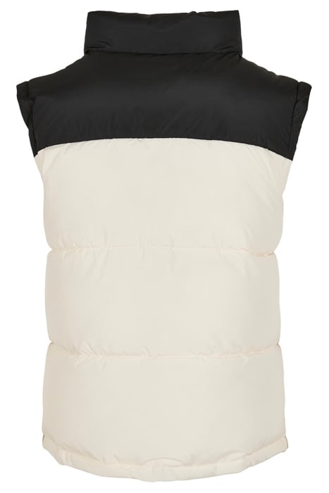 BLOCK PUFFER VEST BLACK/WHITESAND 5