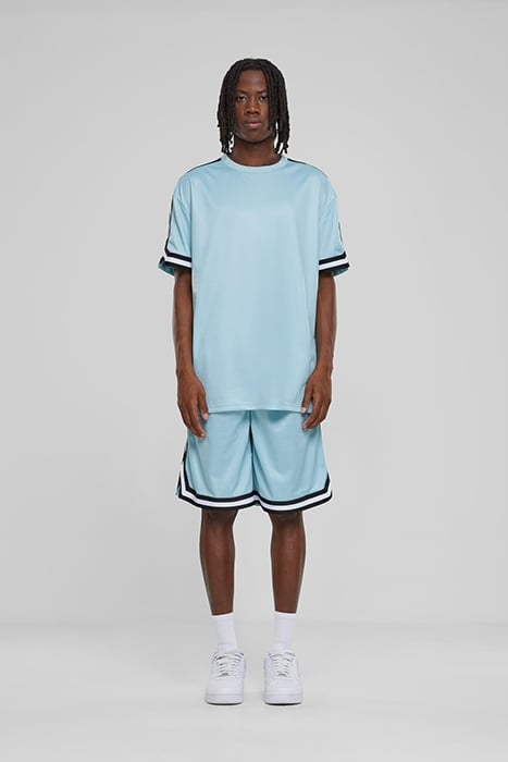 OVERSIZED STRIPES MESH TEE OCEANBLUE 3