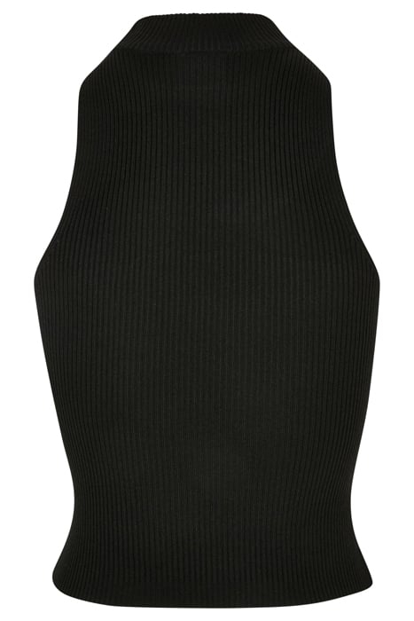 LADIES SHORT RIB KNIT TURTLENECK TOP BLACK 5