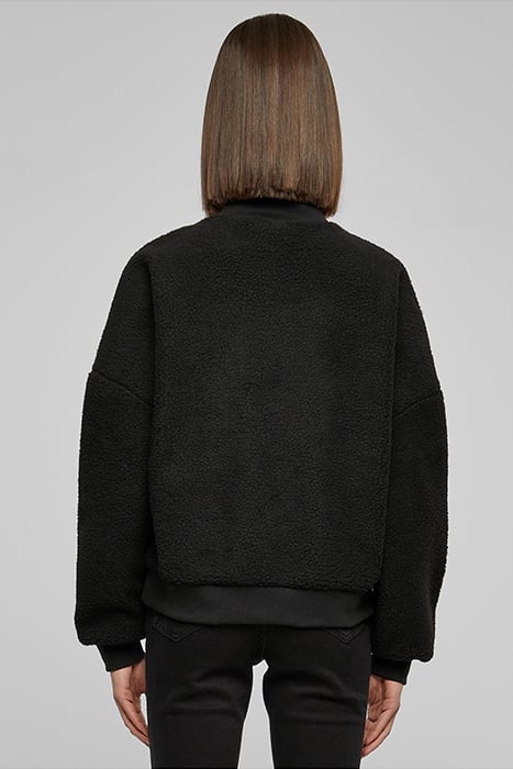 LADIES SHERPA CREWNECK BLACK 2