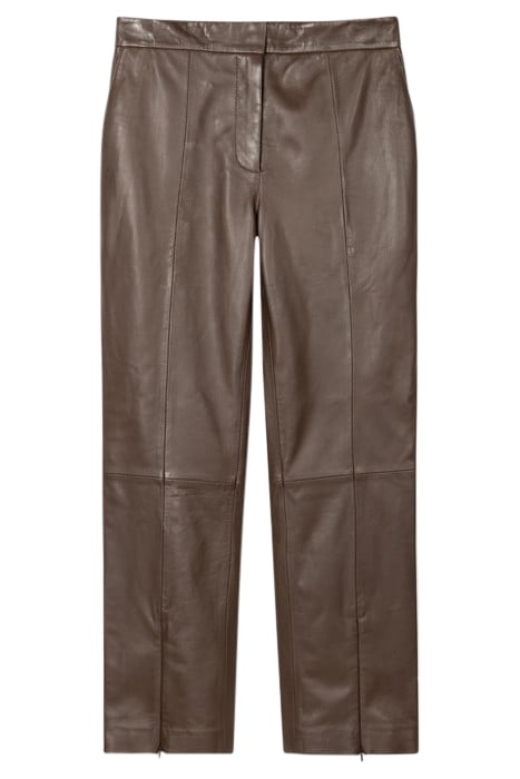 WOMENS TROUSER LEATHER MUD 4