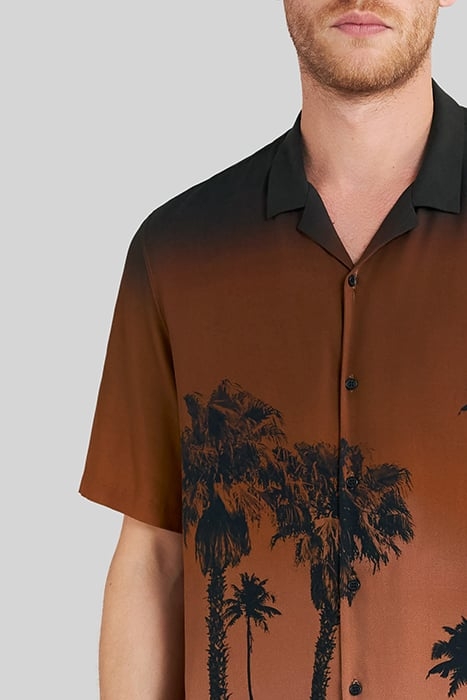 LENZING™ ECOVERO™ REGULAR SHIRT WITH PALM TREE IMAGE 5