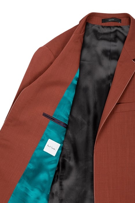 GENTS CONCEALED 2 BTN JACKET BRICK RED 7