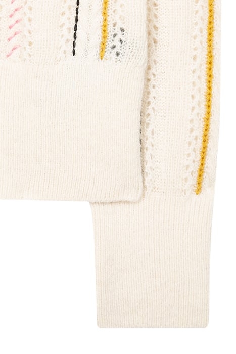 WOMENS KNITTED PULLOVER CREW NECK OFF WHITE 7