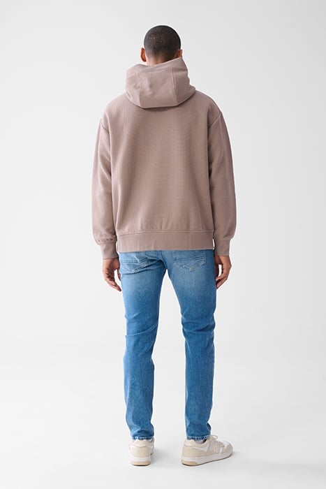 MA-SBJAQUARD HOODIE LIGHTBROWN 3