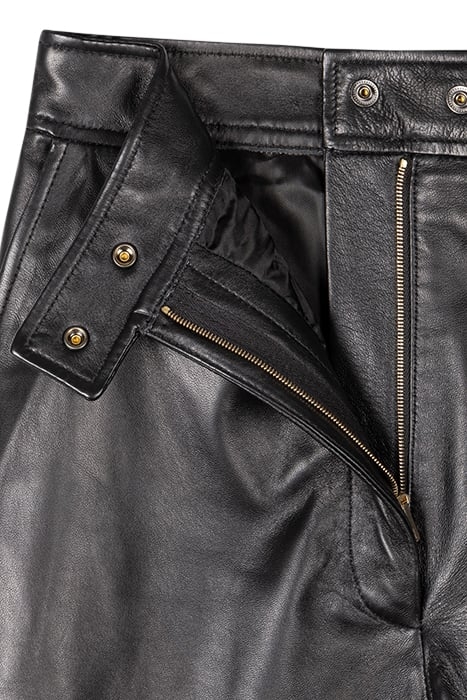 WOMENS TROUSERS LEATHER BLACK 6