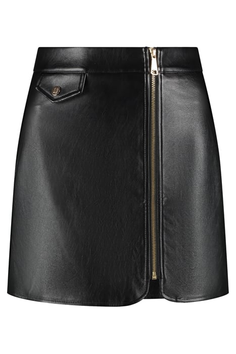 PU ZIP SKIRT BLACK 1