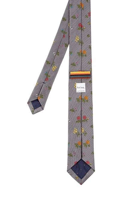 MEN TIE FLORAL GREY 2