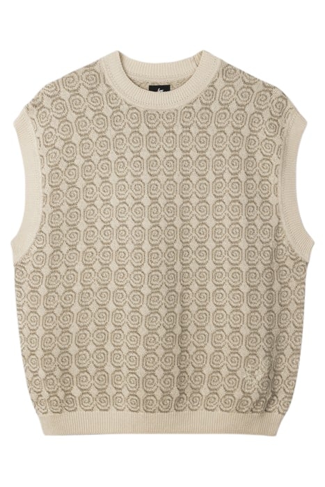 MENS ECRU VEST OFF WHITE 4