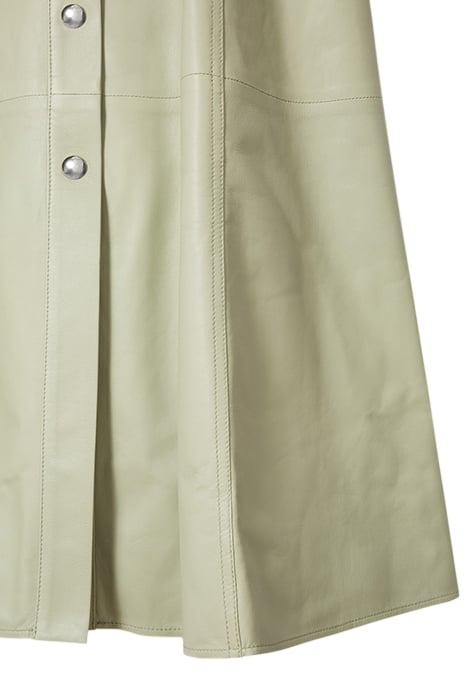 WOMENS LEATHER DRESS LT GREYISH GREEN 7