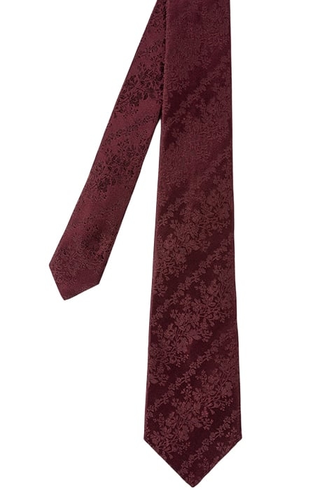MEN TIE JACQUARD BURGUNDY/ BORDE 1