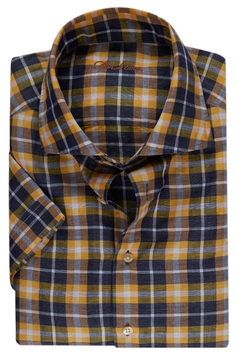 SLIMLINE/92, SHORT SLEEVE SPORT LIGHT ORANGE CHECK 1