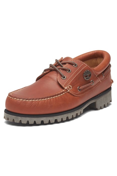 TIMBERLAND AUTHENTIC BOAT SHOE MEDIUM ORANGE FULL GRAIN 7