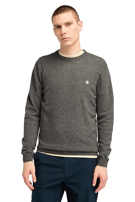 COHAS BROOK MERINO CREW SWEATER DARK GREY HEATHER 1