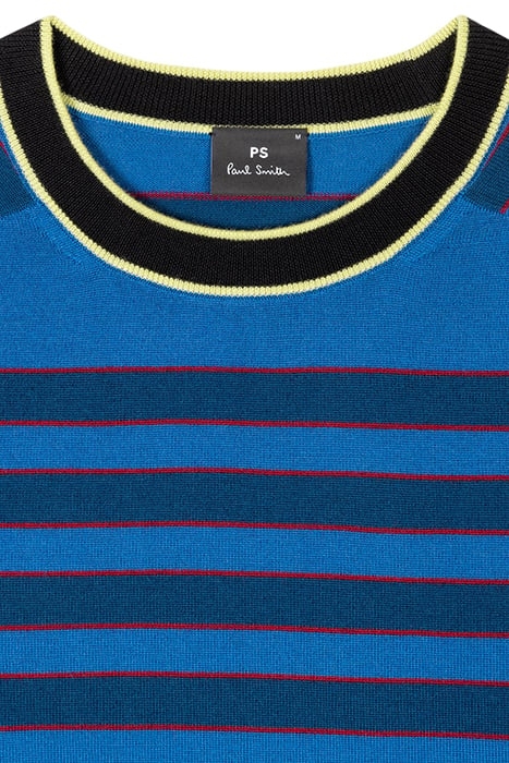 MENS SWEATER CREW NECK PETROL BLUE 5