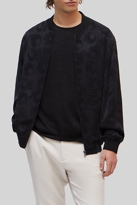 PURE EDITION – BLACK DECORATIVE JACQUARD JACKET 1