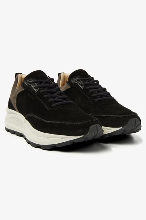 OBERON REESE (M) BLACK SUEDE - GREY 2