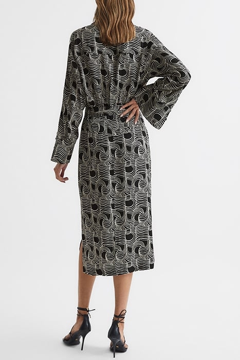 GEORGINA-MONO SWIRL PRINT BLACK/CREAM 4