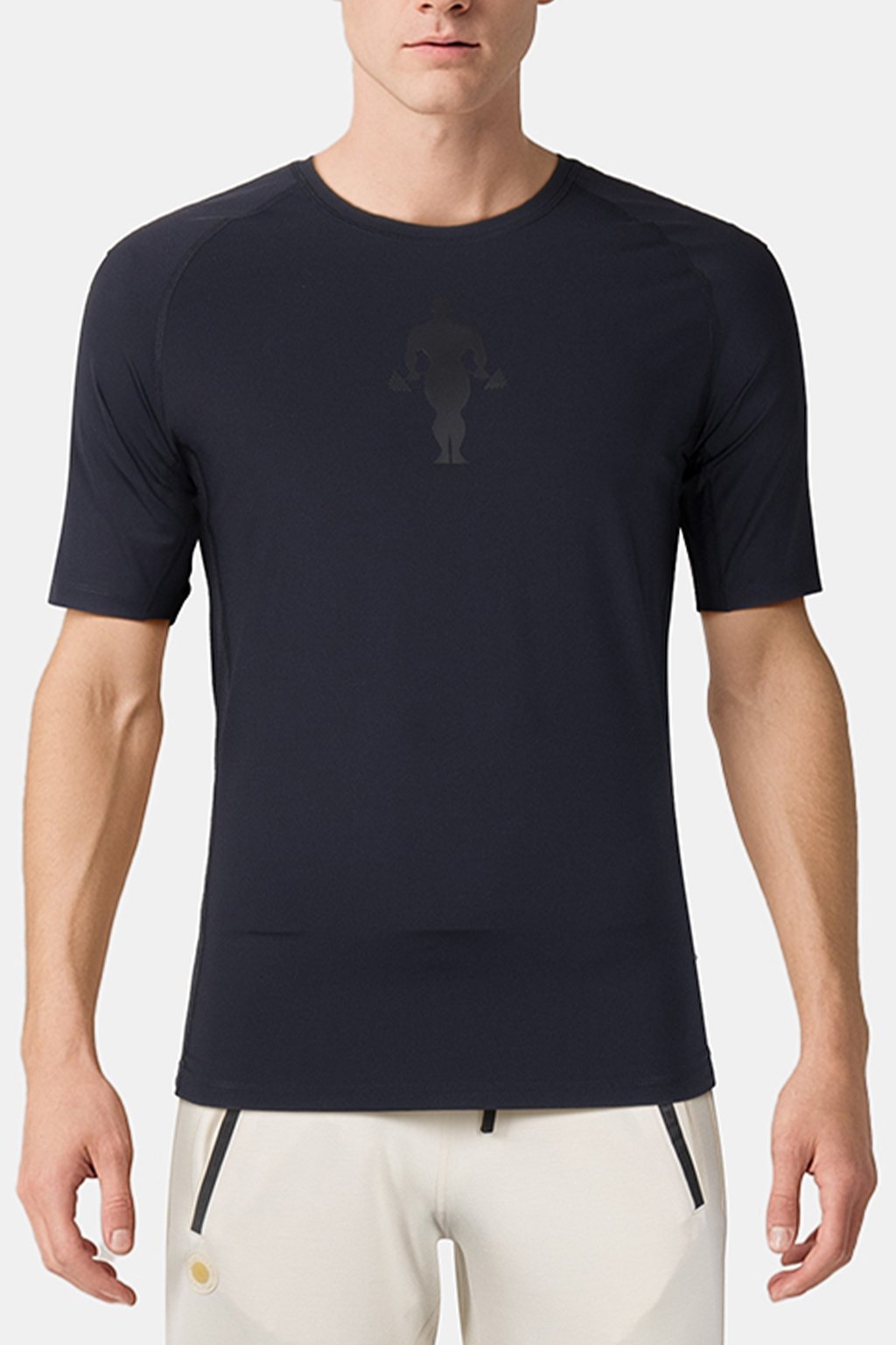 ROB - MEN'S FITTED TRAINING SHIRT BLACK 1