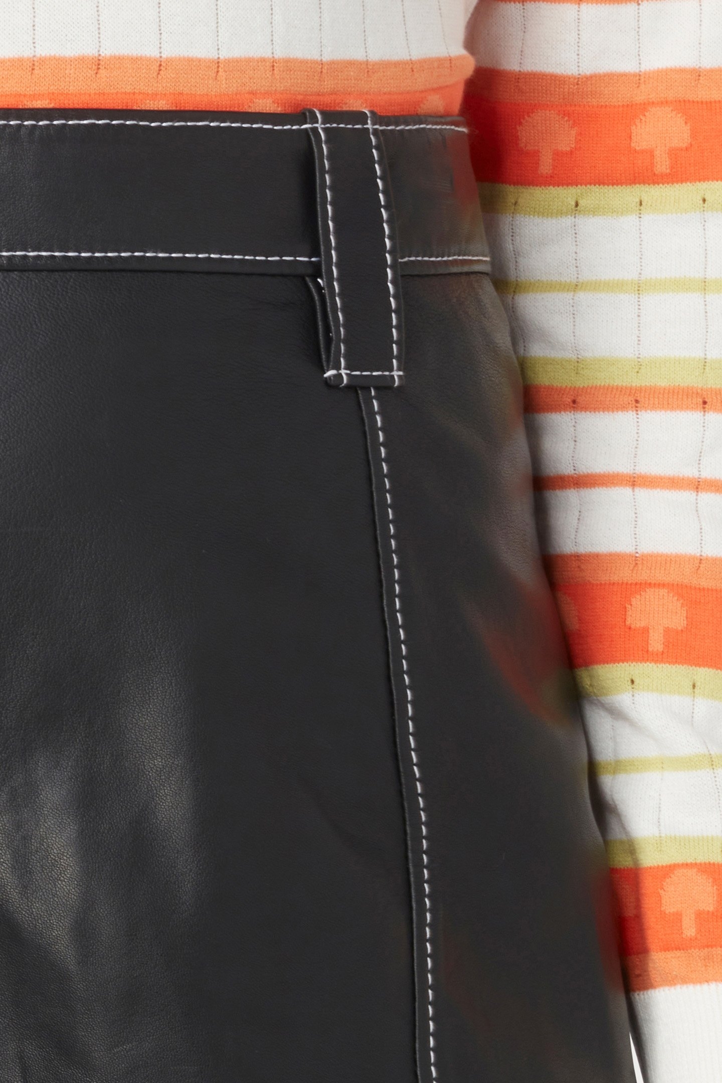 WOMENS SKIRT LEATHER BLACK 5