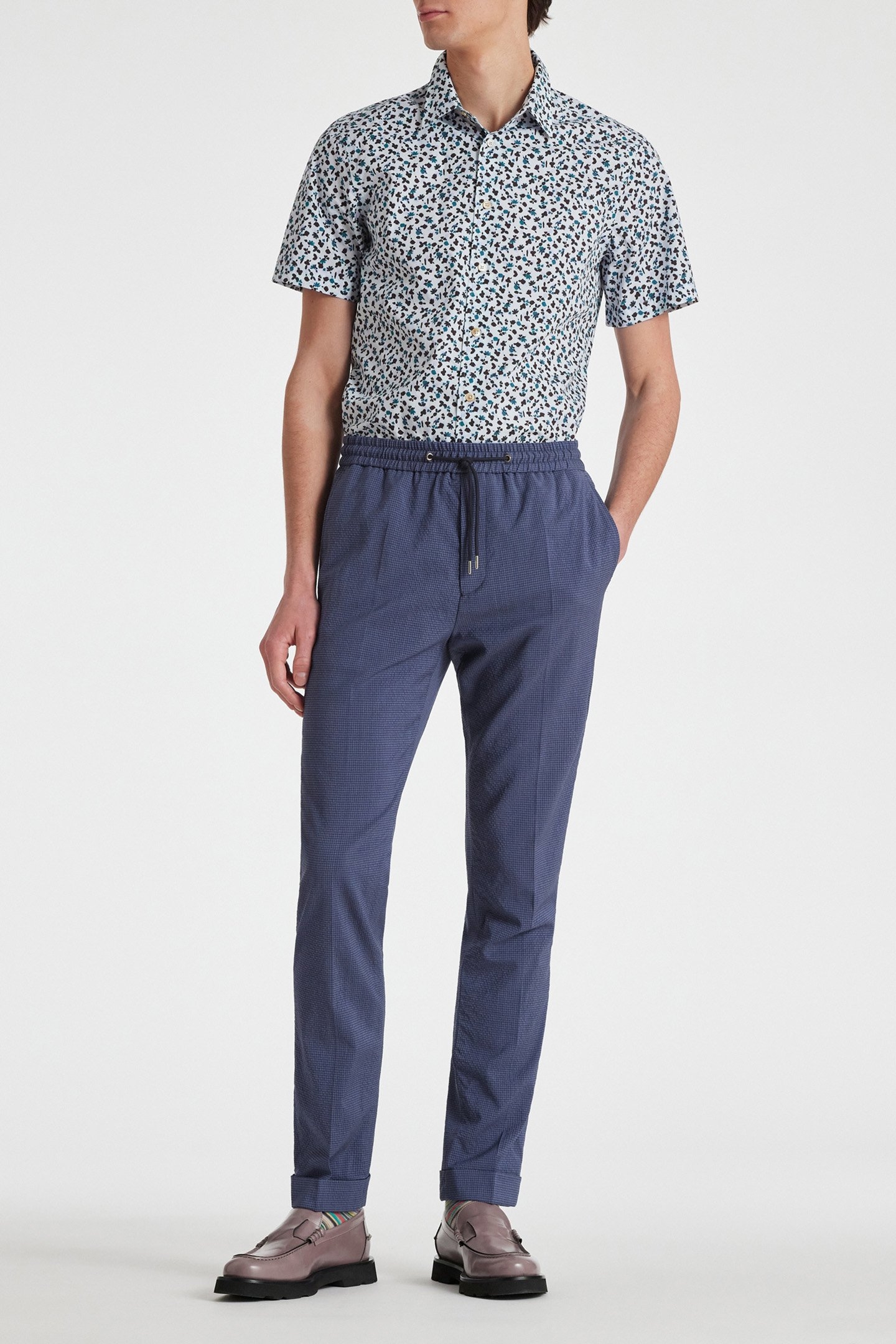 MENS S/S SLIM FIT SHIRT LIGHT BLUE 3