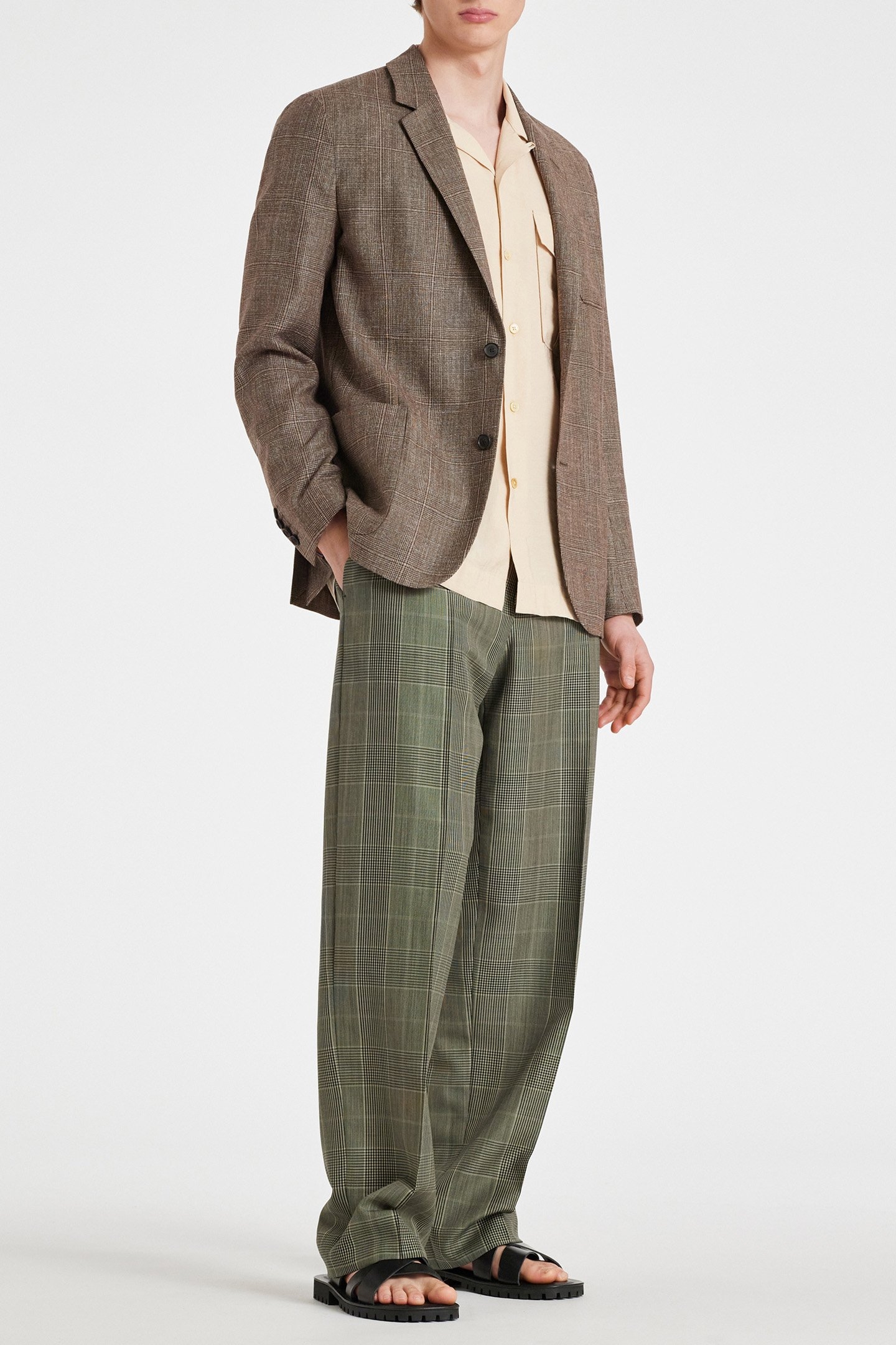 MENS 2 BTN PATCH POCKET JACKET BROWN 3