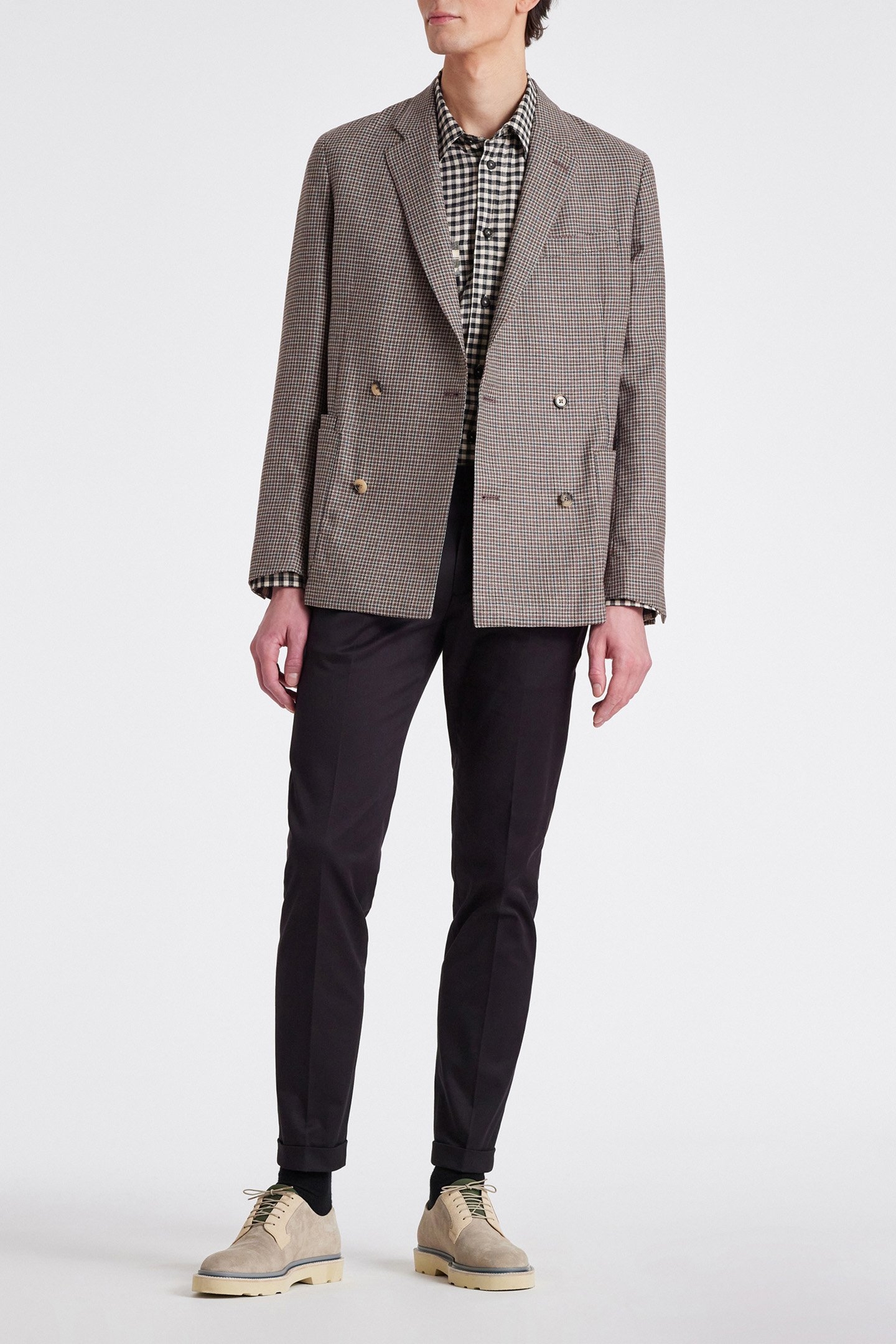 MENS 2 BUTTON JACKET BROWN 3