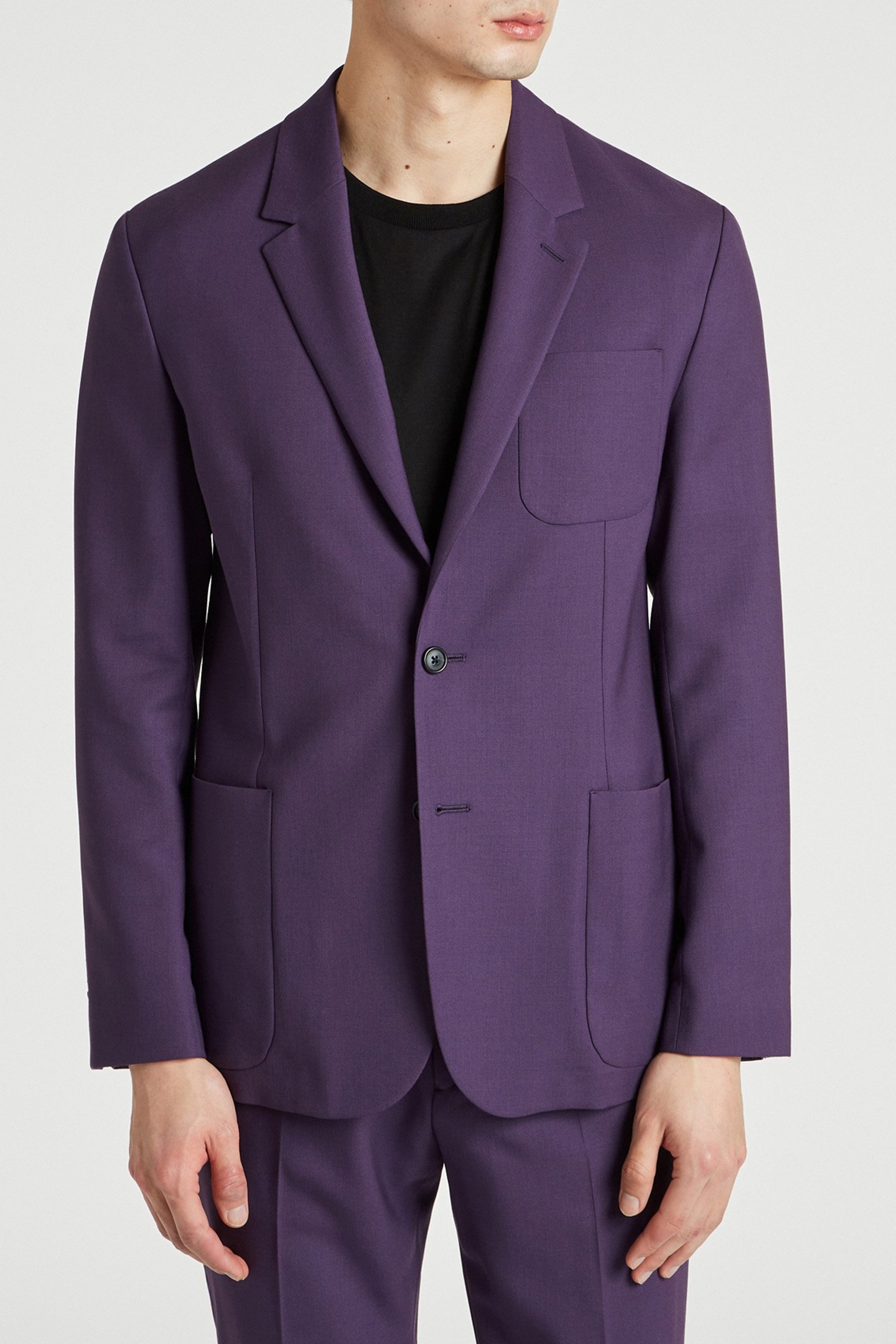 MENS 2 BTN PATCH POCKET JACKET INKY BLUE 1