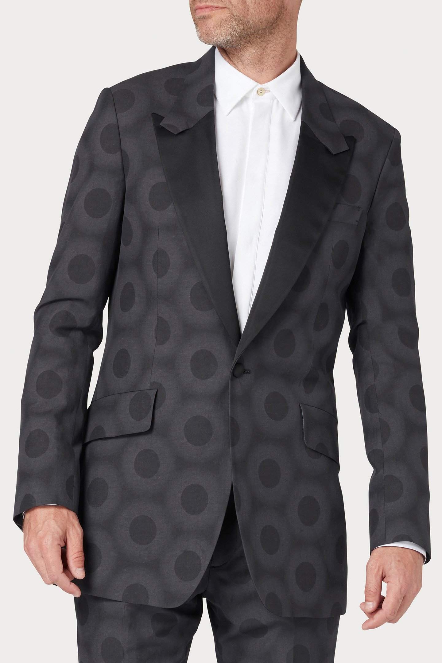 MENS 1 BUTTON JACKET BLACK 1