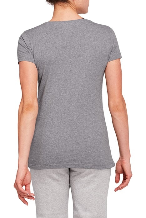 SPORT LOGO TEE MID GREY HEATHER/ BRILLIANT WHITE 2