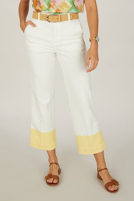 MID HIGH WAIST WIDE LEGS OFF WHITE 4