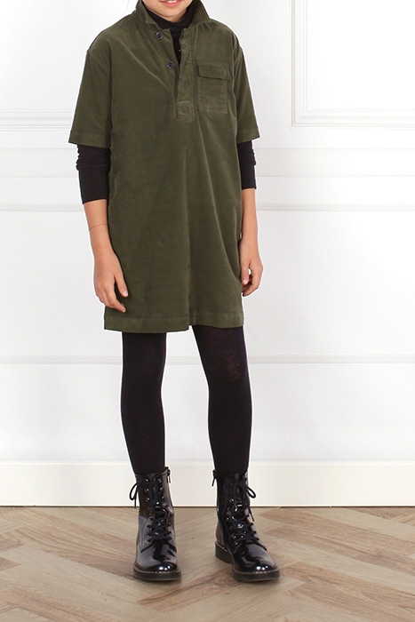 VELOURS DRESS GREEN 3