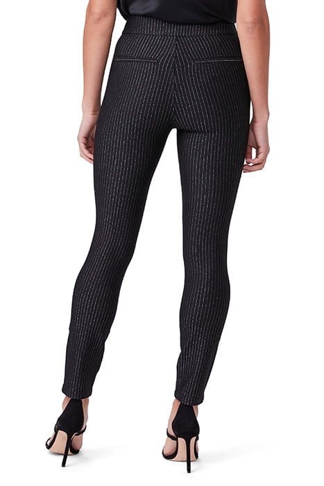 ARELLA PONTE PANT BLACK/SILVER LUREX PINSTRIPE 4