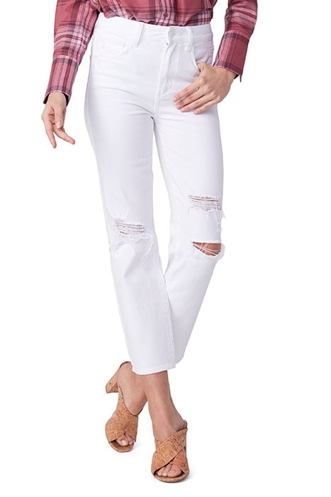 SARAH STRAIGHT ANKLE WHITE HOT DESTRUCTED 1