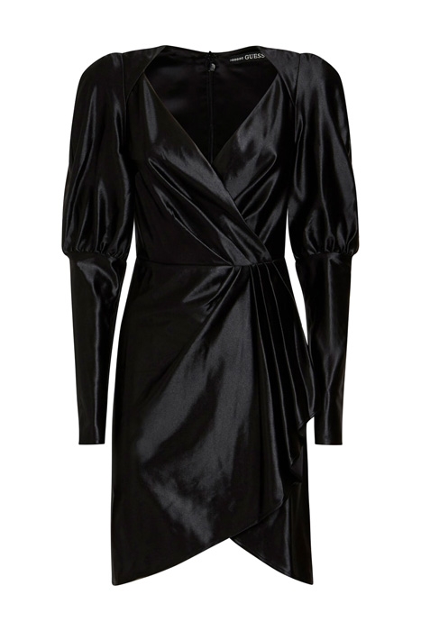 RUFFLED DRESS JET BLACK A996 5