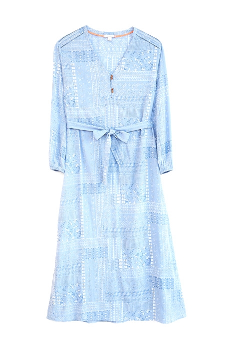 PATCHWORK ECOVERO MAXI DRE BLUE 1