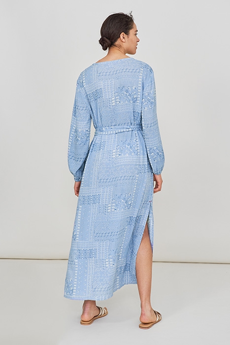 PATCHWORK ECOVERO MAXI DRE BLUE 4