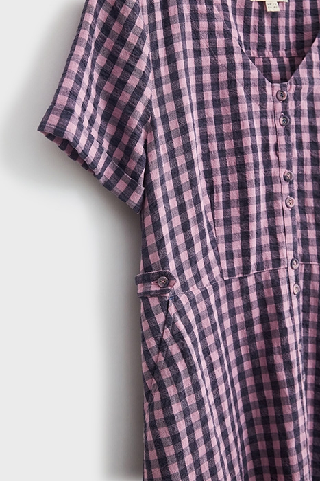 IVY LINEN MIX MINI DRESS PINK 5