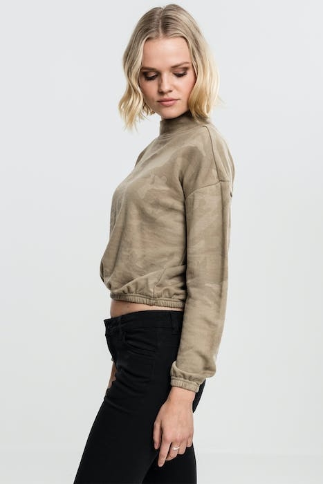 LADIES CAMO TURTLENECK CREW SAND CAMO 5