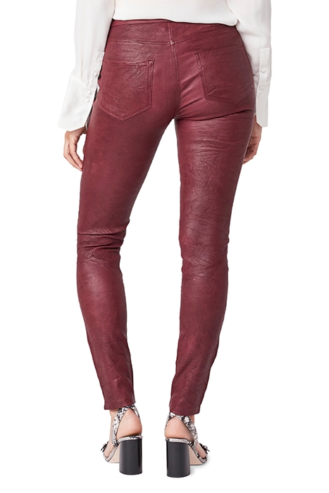 HOXTON STRETCH LEATHER PANT DARK CURRANT 2