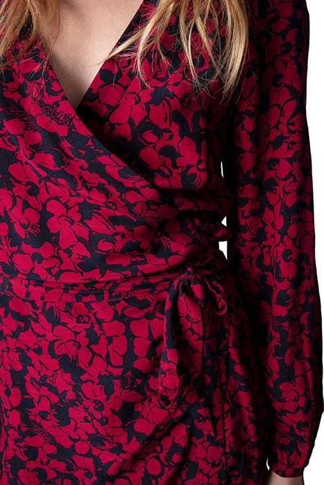 RUSSO BICO FLOWERS ROBE COURTE BORDEAUX 4