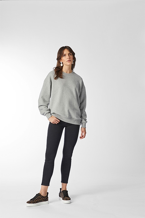 ORGANIC FELPA CREW GREY MELANGÉ 2