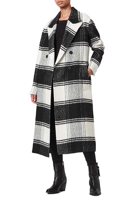 LOTTIE CHECK COAT BLACK/WHITE 4