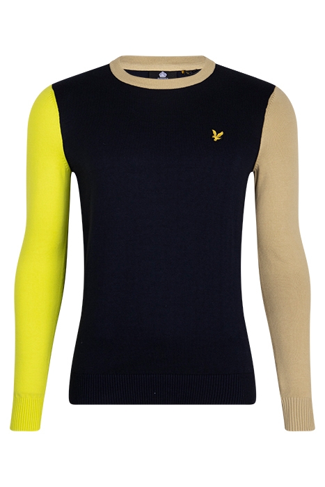 CONTRAST CREW NECK DARK NAVY 1