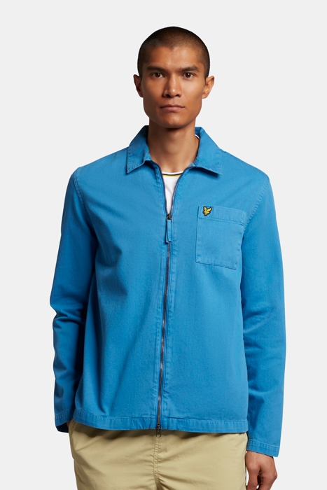 WASHED TWILL OVERSHIRT SPRING BLUE 1