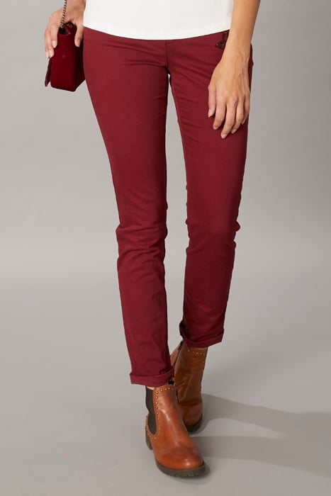 COTTON 5 POCKET PANTS RED 2