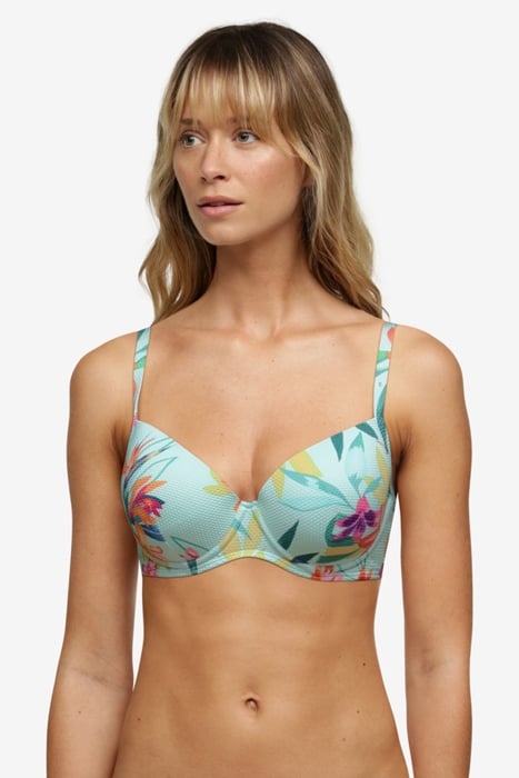 SW BRA TSHIRT BRI TROPICAL LILY FLOWERS PRINT 2