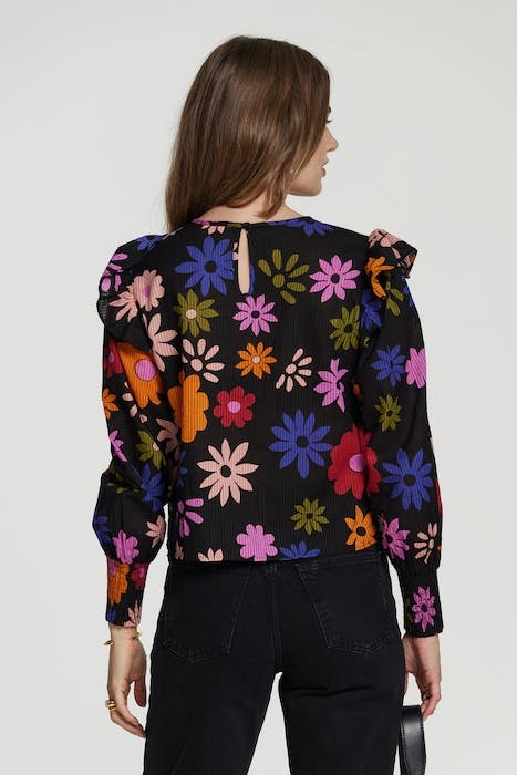 LADIES SAN MARINO BLOUSE RETRO FLOWER 2